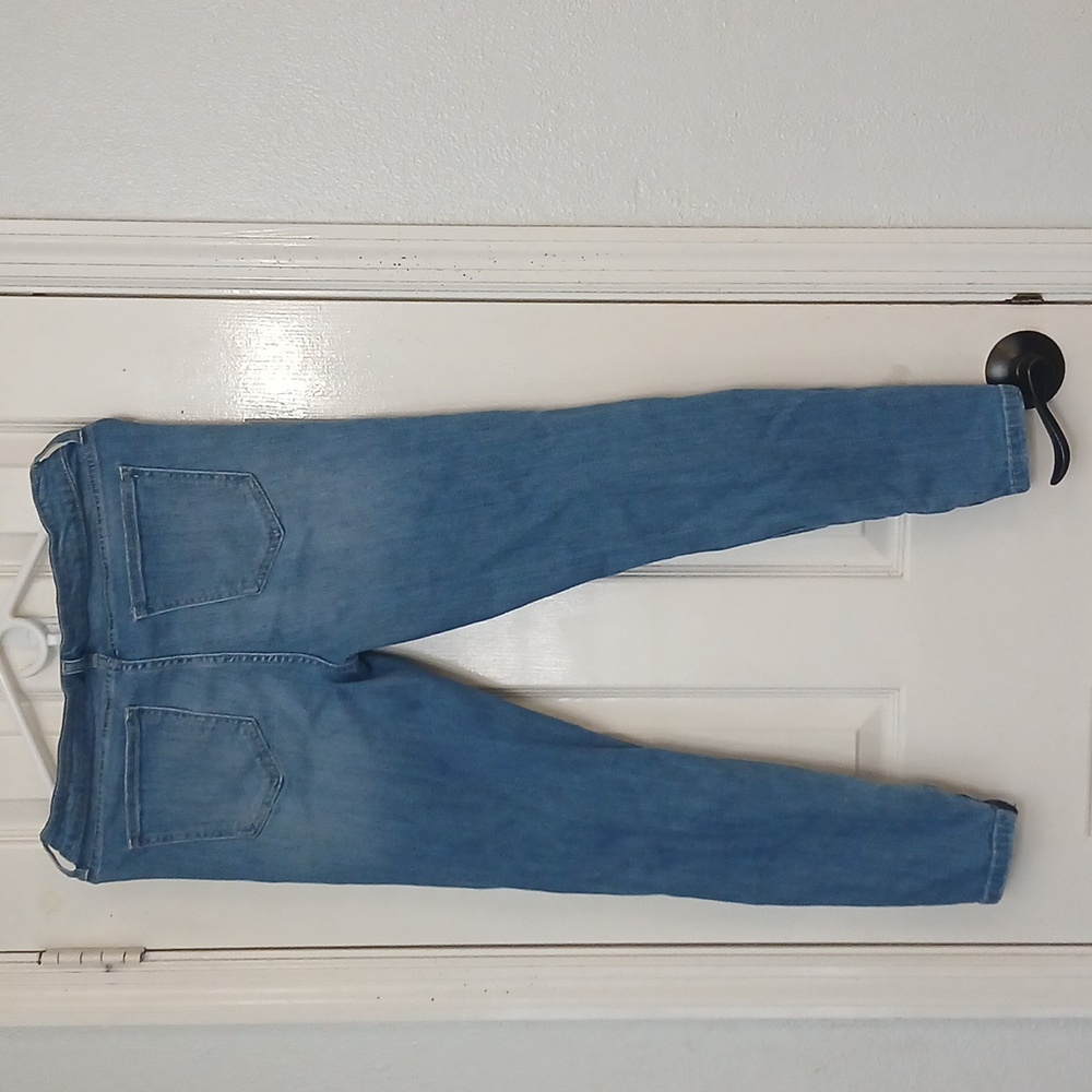 Pistola Light Blue Skinny Jeans With Rippee Details & Zipper On Ankles - Picture 3 of 6